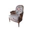 Louis XV Style Bergere Armchair in Floral Fabric 2