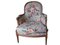 Bergere Sessel im Louis XV Stil mit floralem Stoff 1