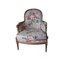 Bergere Sessel im Louis XV Stil mit floralem Stoff 5
