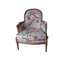 Louis XV Style Bergere Armchair in Floral Fabric 5