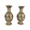 Chinese Cloisonne Vases with Black Bases, Set of 2 5