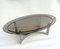 Oval Coffee Table in Smoked Glass, France, 1970s, Image 2