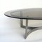 Oval Coffee Table in Smoked Glass, France, 1970s 7