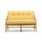 Rattan Sofa with Yellow Fabric Padding, 1960s 2