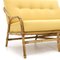 Rattan Sofa with Yellow Fabric Padding, 1960s 13