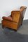 Dutch Cognac Colored Leather Wingback Club Chair, Image 9