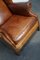 Dutch Cognac Colored Leather Wingback Club Chair, Image 15