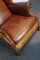 Poltrona Wingback in pelle color cognac, Olanda, Immagine 15