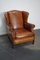 Dutch Cognac Colored Leather Wingback Club Chair, Image 14