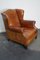 Dutch Cognac Colored Leather Wingback Club Chair 2