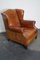 Dutch Cognac Colored Leather Wingback Club Chair, Image 2