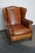 Dutch Cognac Colored Leather Wingback Club Chair, Image 13