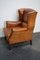 Dutch Cognac Colored Leather Wingback Club Chair 2