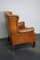 Dutch Cognac Colored Leather Wingback Club Chair 9