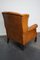 Poltrona Wingback in pelle color cognac, Olanda, Immagine 4