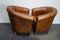 Dutch Cognac Colored Leather Club Chairs, Set of 2, Image 8