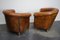 Dutch Cognac Colored Leather Club Chairs, Set of 2 7