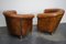 Dutch Cognac Colored Leather Club Chairs, Set of 2, Image 7