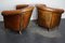 Dutch Cognac Colored Leather Club Chairs, Set of 2, Image 4