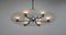 Large Functionalist 6-Flamming Nickel-Plated Chandelier, 1930s, Image 2