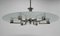 Large Functionalist 6-Flamming Nickel-Plated Chandelier, 1930s 12