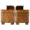 Art Deco Walnut Bedside Tables, Czechoslovakia, 1940s, Set of 2 1