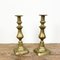 Antique Brass Candleholders, Set of 2, Image 1