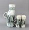 Brocca e bicchieri Mid-Century in ceramica di Jacques Blin, anni '50, set di 5, Immagine 1