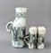 Mid-Century Ceramic Pitcher and Drinking Cups by Jacques Blin, 1950s, Set of 5 1