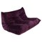 Purple Velvet 2 Seater Togo Sofa by Michel Ducaroy for Ligne Roset 1