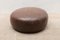 Large Round Brown Patchwork Leather Pouf or Ottoman from De Sede, 1970s, Image 2