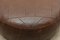 Pouf grande rotondo in pelle patchwork marrone di De Sede, anni '70, Immagine 3