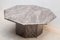 Mid-Century Italian Octagonal Pink and Grey Marble Coffee Table, 1970s 2