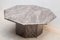 Mid-Century Italian Octagonal Pink and Grey Marble Coffee Table, 1970s, Image 2