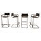 Vintage Chrome and Leather Barstools by Marcel Breuer, 1970s, Set of 4 1