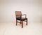 Mid-Century Armchair in Stained Beech and Leather by Ole Wanscher for Fritz Hansen 3