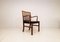 Mid-Century Armchair in Stained Beech and Leather by Ole Wanscher for Fritz Hansen, Image 2