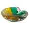 Green and Yellow Sommerso Murano Glass Vide-Poche or Ashtray, 1960s, Image 1
