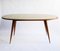Oval Dining Table with Wood Legs and Green Glass Top, Italy, 1960s, Image 2