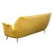 Sofá Mid-Century moderno de terciopelo amarillo, años 50, Imagen 6