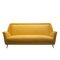 Mid-Century Modern Yellow Velvet Sofa, Italy, 1950 2