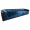 Großes blaues Mid-Century Cornaro Sofa von Carlo Scarpa für Simon Gavina, 1970er 1