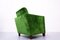 Green Velvet Club Armchairs, 1940s, Set of 2, Image 8