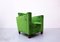 Green Velvet Club Armchairs, 1940s, Set of 2, Image 4