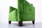 Green Velvet Club Armchairs, 1940s, Set of 2, Image 10