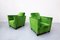 Green Velvet Club Armchairs, 1940s, Set of 2, Image 3