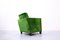 Club chair in velluto verde, anni '40, set di 2, Immagine 7