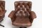 Swedish Mid-Century Modern Dark Brown Leather Armchairs, Set of 2 5