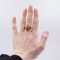 Vintage Ring in 8k Yellow Gold and Cabochon Coral, 1950s 2