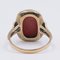 Vintage Ring in 8k Yellow Gold and Cabochon Coral, 1950s 5